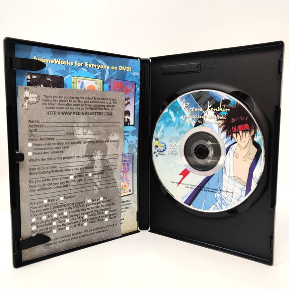 Rurouni Kenshin 3 Anime DVDs Rare Ice Blue Eyes Shadow Elite Battle in Moonlight - Picture 4 of 16